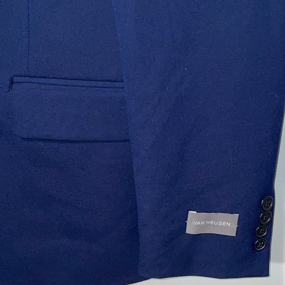 Van Heusen Men's Flex Plain Slim Fit Suit jacket bright blue, 38S $395 - Picture 4 of 10